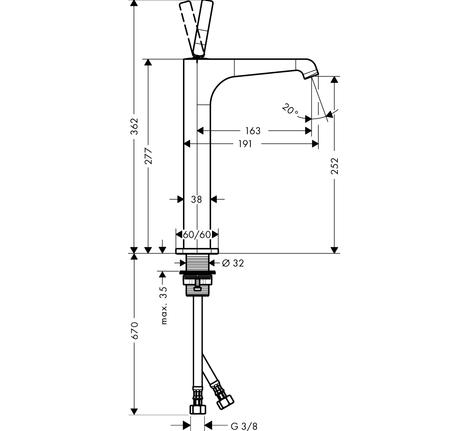Vòi lavabo AXOR Citerrio E 250 589.30.521
